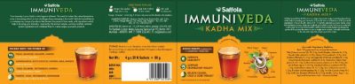 Label Of Saffola Immuniveda Kadha Mix Device mark 4712865 Trademark