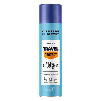 Marico's Travel Protect Surface Disinfectant Spray (label) Device mark 4724117 Trademark