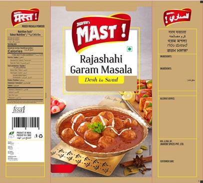 Jhaveri's Mast Rajashahi Garam Masala Device mark 4790964 Trademark