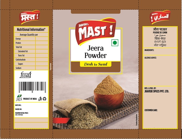 Jhaveri's Mast Jeera Powder Device mark 4790966 Trademark