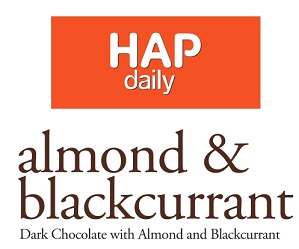 Hap Daily Almond & Blackcurrant Dark Chocolate With Almond And Blackcurrant Device mark 4796990 Trademark
