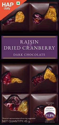 Hap Daily Raisin & Dried Cranberry Device mark 4797001 Trademark