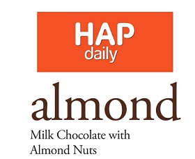 Hap Daily Almond Milk Chocolate With Almond Nuts Device mark 4796986 Trademark