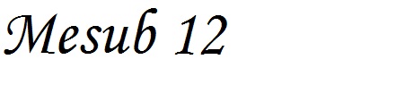 Mesub 12 Device mark 4806875 Trademark