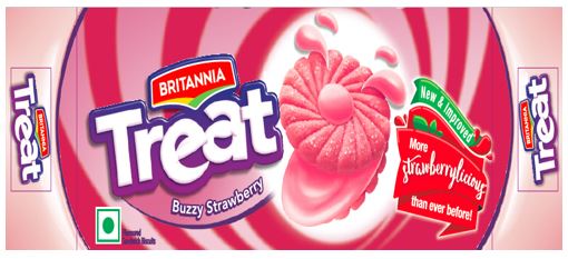 Britannia Treat Buzzy Strawberry Device mark 4809645 Trademark