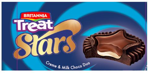 Britannia Treat Stars Crème & Milk Choco Duo Device mark 4809646 Trademark