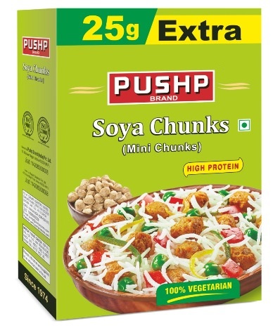 Pushp Brand Soya Chunks Device mark 4816103 Trademark