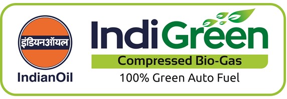 Indianoil Indigreen Compressed Bio-gas 100% Green Auto Fuel (device) Device mark 4820478 Trademark