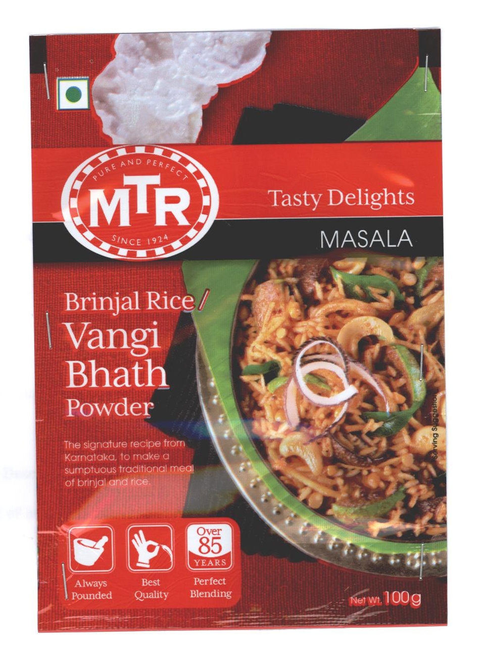 Mtr Tasty Delights Masala - Brinjal Rice/ Vangi Bhath Powder Device mark 2321139 Trademark