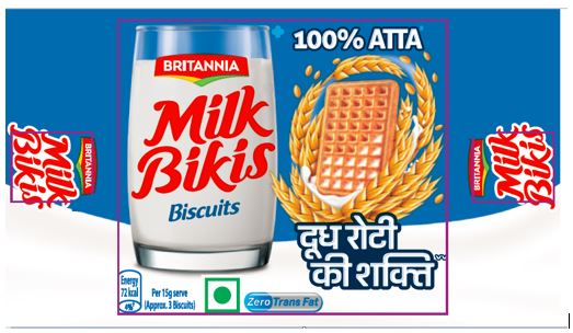 Britannia Milk Bikis Biscuits Device mark 4843203 Trademark