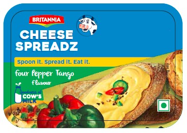 Britannia Cheese Spreadz Four Pepper Tango Device mark 4847006 Trademark