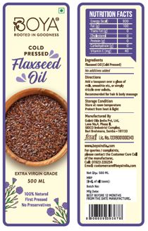 Boya Flaxseed Oil Device mark 4857588 Trademark
