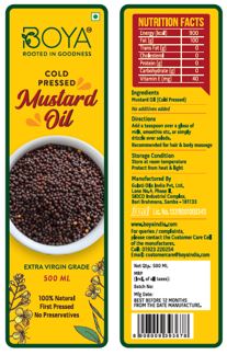 Boya Mustard Oil Device mark 4857587 Trademark