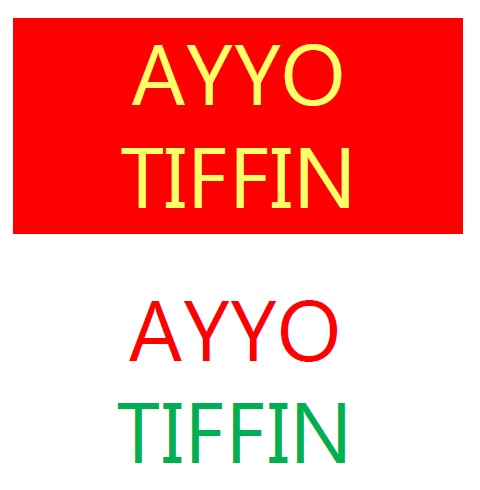 Ayyo Tiffin Device mark 4865371 Trademark