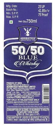 50/50 Blue Whisky Device mark 4879610 Trademark