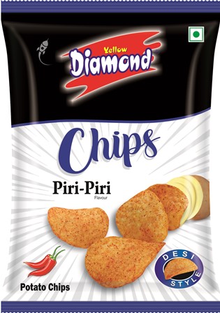 Yellow Diamond Chips Piri Piri Device mark 4881487 Trademark