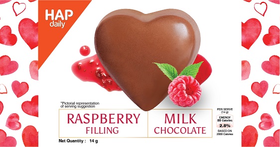 Hap Daily Raspberry Filling Milk Chocolate Device mark 4889318 Trademark