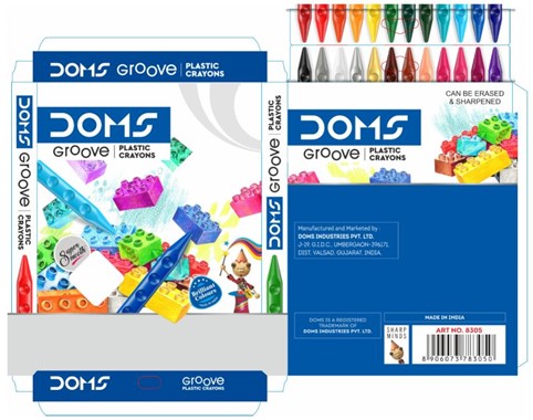 Doms Groove Plastic Crayons - Packaging Device mark 4894682 Trademark