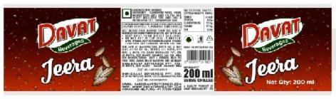 Davat Jeera (label) Device mark 4896055 Trademark