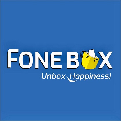 Fonebox With Tagline Unbox Happiness And The Logo Device mark 4897910 Trademark