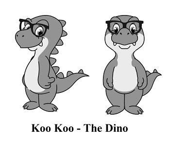 Koo Koo The Dino (with Device) Device mark 4898719 Trademark