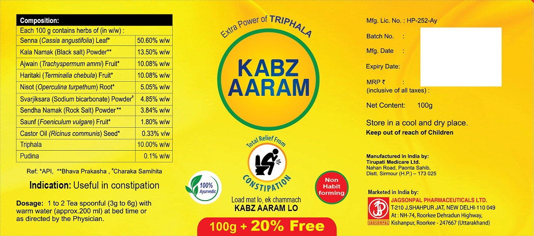 Kabz Aaram Device mark 4901723 Trademark