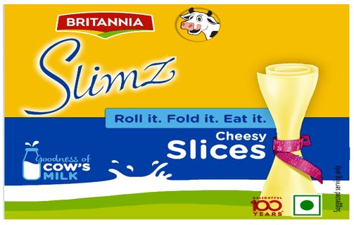 Britannia Slimz Cheesy Slices Device mark 4904730 Trademark