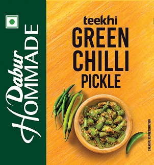 Dabur Hommade Teekhi Green Chilli Pickle Device mark 4905040 Trademark