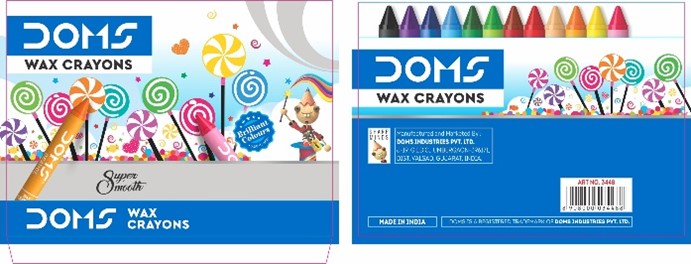 Doms Wax Crayons Packaging Device mark 4913099 Trademark