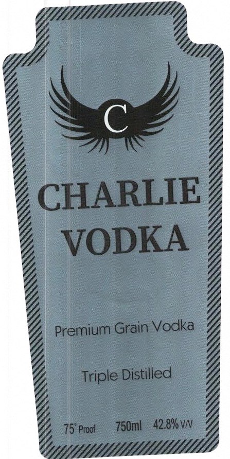 Charlie Vodka Premium Grain Vodka Device mark 4921801 Trademark
