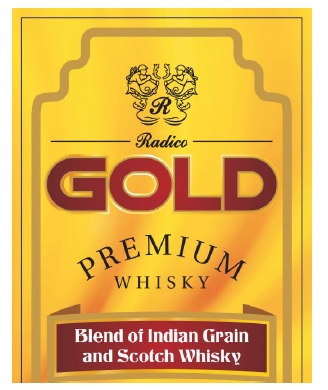 Radico Gold Premium Whisky Blend Of Indian Grain And Scotch Whisky (label) Device mark 4922663 Trademark