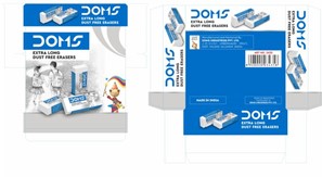 Doms Extra Long Dust Free Erasers Packaging Device mark 4930341 Trademark