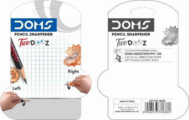 Doms Two Dooz Pencil Sharpener Packaging Device mark 4930345 Trademark