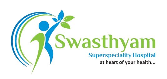 A Device Containing Artistic Image Of Man & Words Swasthyam Superspeciality Hospital& Tag Line At Heart Of Your Health. Device mark 4949165 Trademark