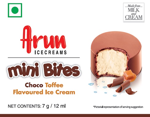 Arun Icecreams Mini Bites Choco Toffee Flavoured Ice Cream Device mark 4950550 Trademark