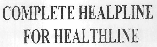 Complete Healpline For Healthline Device mark 2945893 Trademark