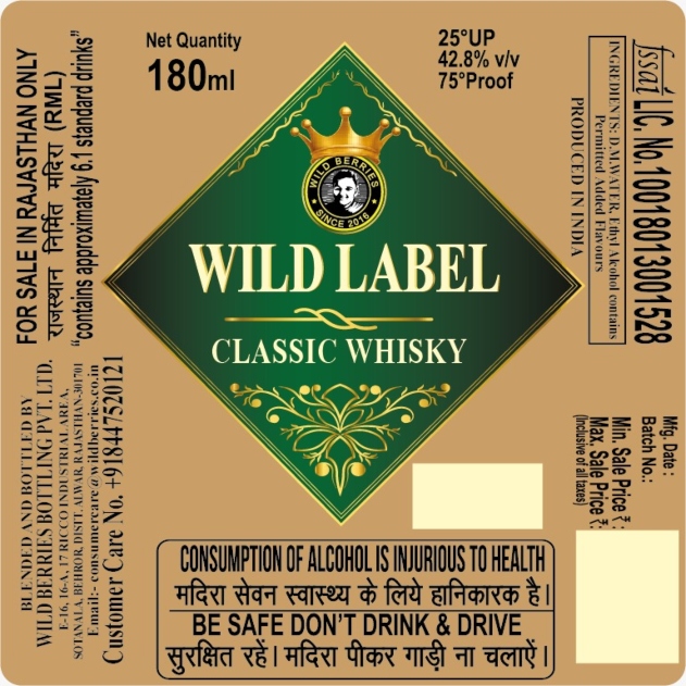 Wild Label Classic Whiskey Device mark 4978952 Trademark