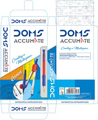 Doms Accumate Mathematical Instruments Box Packaging Device mark 4986989 Trademark
