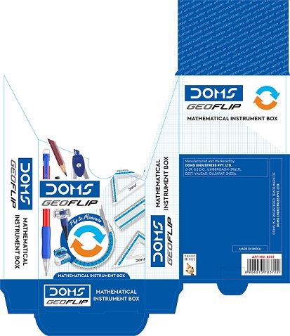 Doms Geoflip Mathematical Instrument Box Packaging Device mark 4986990 Trademark