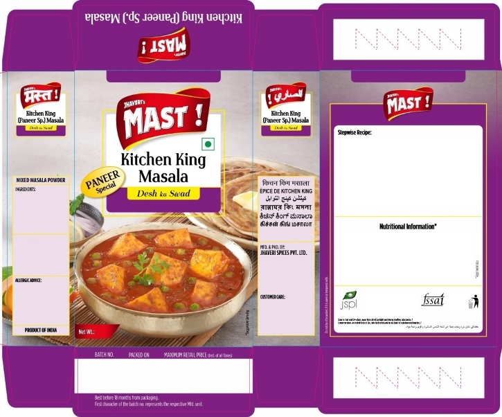 Jhaveri's Mast Kitchen King Masala Device mark 4995566 Trademark