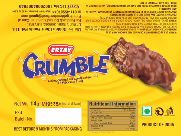 Ertay Crumble Device mark 5008274 Trademark
