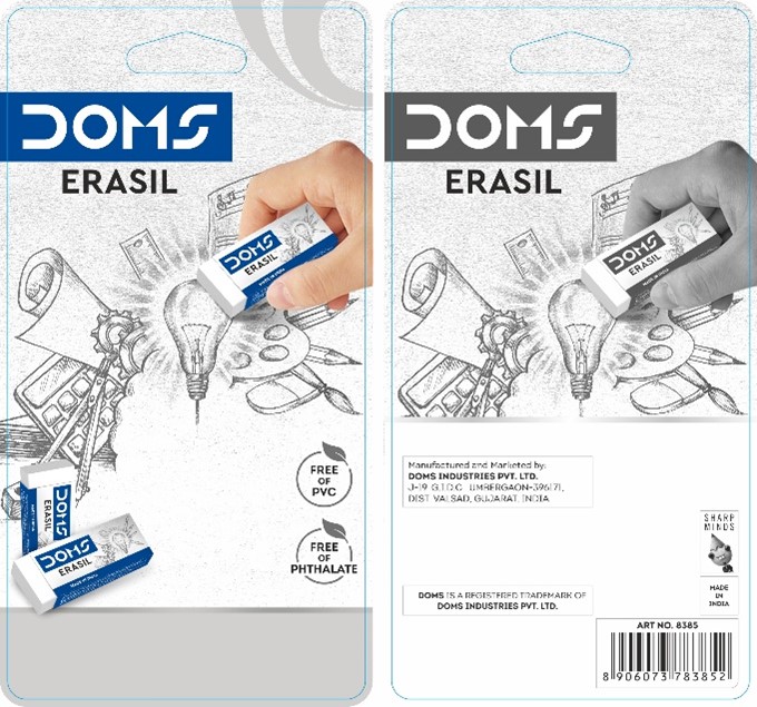 Doms Erasil (packaging) Device mark 5009770 Trademark