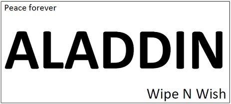 Peace Forever Aladdin Wipe N Wish Device mark 5014478 Trademark