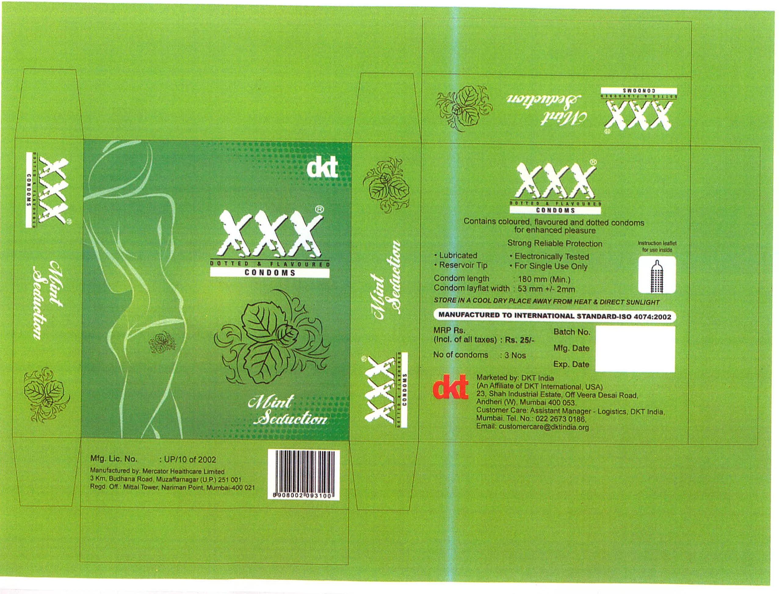 Xxx Dotted And Flavoured Condoms Device mark 2213420 Trademark