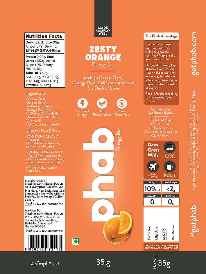 Phab Zesty Orange Device mark 5059124 Trademark