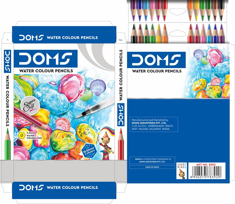 Doms Water Colour Pencils Packaging Device mark 5089371 Trademark