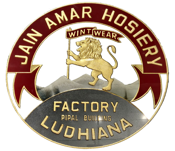 Jain Amar Hosiery With The Device Of Tiger Holding Flag Of Wintwear And Tag Line Of "factory Pipal Building Ludhiana" Device mark 5100018 Trademark