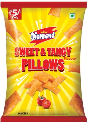 Yellow Diamond Sweet & Tangy Pillows Device mark 5100326 Trademark