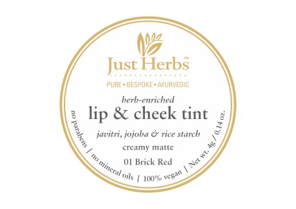 Just Herbs Herb Enriched Lip And Cheek Tint Device mark 5101011 Trademark