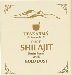 Upakarma Ayurveda Pure Shilajit Resin Form With Gold Dust Device mark 5102826 Trademark
